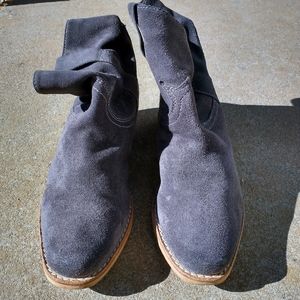 Sam Edelman "Myron" Gray Suede Western Ankle Boot